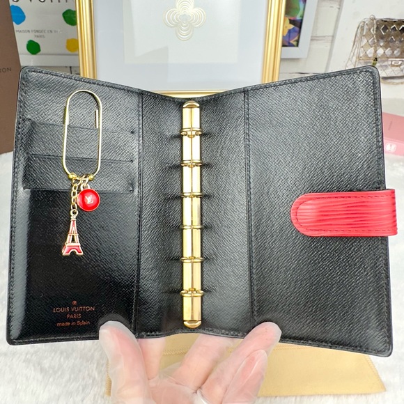 Louis Vuitton Red Epi Leather Agenda Planner PM with paperclip and dust bag - Picture 4 of 12
